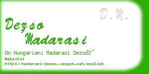 dezso madarasi business card